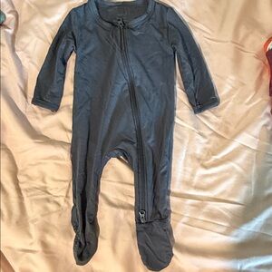 Blue/Gray Newborn Footie